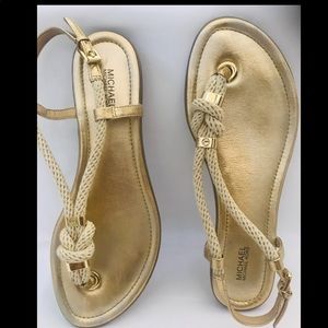 Michael Kors gold sandals